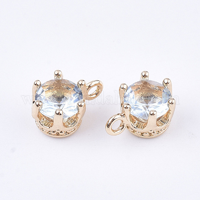 Прозрачные стеклянные амулеты GLAA-T007-17F-1