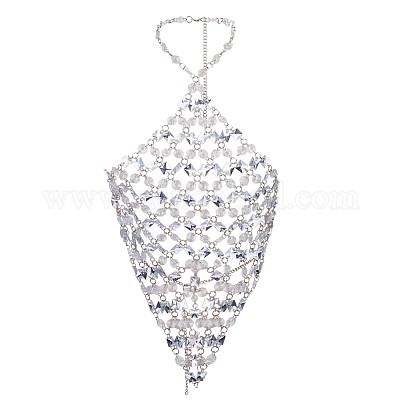 Железные и прозрачные акриловые цепи для груди бикини для сексуальных женщин&nbsp;AJEW-WH0348-730-1