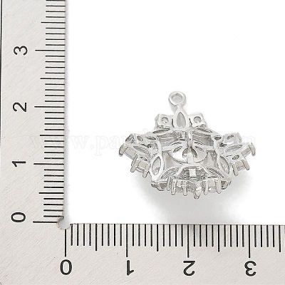 Стойка покрытие латунные микропаве прозрачные кубические циркониевые кнопки KK-K293-10P-1