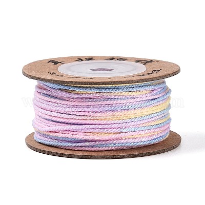 30 м окрашенный сегментный хлопковый шнур для макраме&nbsp;OCOR-T018-01L-1