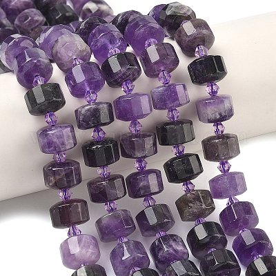 Natürlichen Amethyst Perlen Stränge&nbsp;G-G453-G05-7x12mm-1