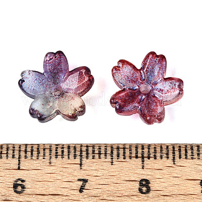 Расписные прозрачные стеклянные шапочки для запекания DGLA-N014-06B-04-1