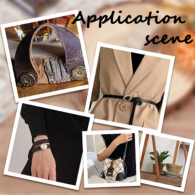 2 м плоский кожаный шнур LC-WH0007-07B-04-1