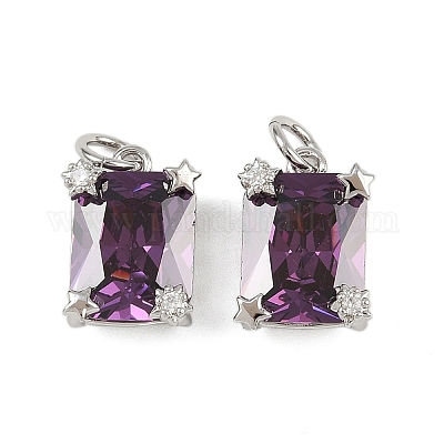 Латунь прокладывает кубические циркониевые прелести KK-L241-01P-01-1