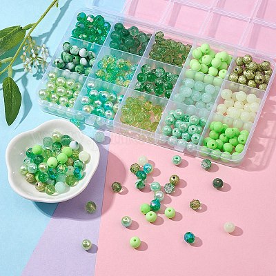 375pcs 15 Arten Acrylperlen&nbsp;MACR-YW0002-59B-1