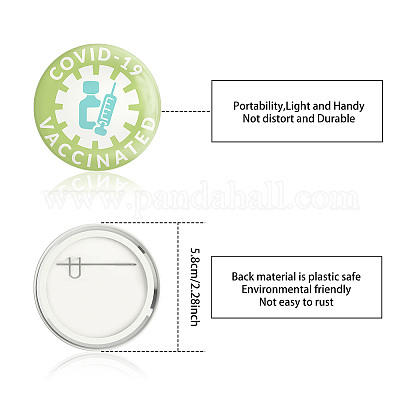 Брошь из белой жести JEWB-WH0012-001-1