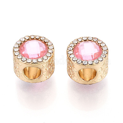 Стойки покрытие сплава горный хрусталь европейских бусы FIND-N011-04KCG-1