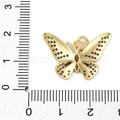 Латунные микро проложить кубического циркония подвески KK-P308-37G-1