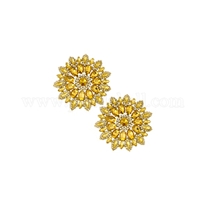 2 шт. сплав с аппликациями из бисера ручной работы со стразами AJEW-FG0004-29E-1