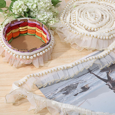 5 ярд органзы с цветочным кружевом OCOR-GL0001-11-1