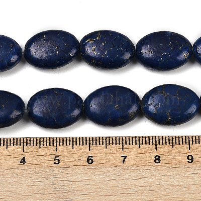 Синтетический говлит имитация лазурита бусины нити G-S393-11A-13x18-1