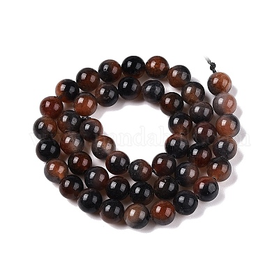 Окрашенные природные белый нефрит бисер пряди G-T138-8mm-210-14-1