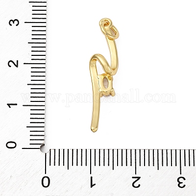 Латунные микро проложить кубического циркония подвески KK-P308-42G-1