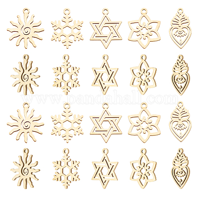 20 шт. 5 стиля ионного покрытия (IP) 316L хирургическая нержавеющая сталь подвески STAS-AN0001-04-1