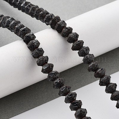 Бусы из натуральной лавы G-H303-C18-1