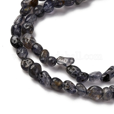 Нити из натурального иолита / кордиерита / дихроита G-I389-A34-01A-1