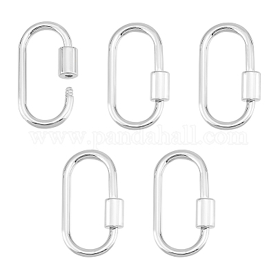 5 шт. латунные подвески-замки с винтовым карабином KK-UN0002-06-1