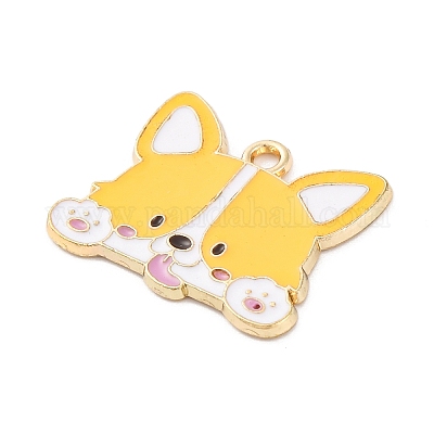 Pendentifs d'émail en alliage&nbsp;ENAM-Q001-03G-1