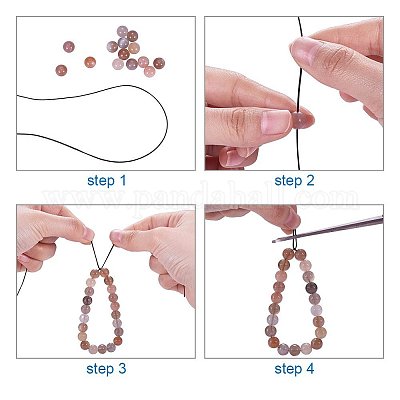  4 Rolls Bracelet String Elastic Cord,Elastic String for  Bracelets,0.8MM Stretchy String for Bracelet Making,Stretchy String for  Bracelets,Necklace,Jewelry Making,Beading and Crafts
