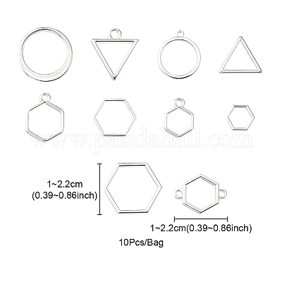 Подвески и звенья с открытой спиной из сплава PALLOY-YWC0002-01S-1