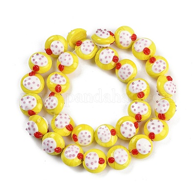 Нити бугорчатых бусин ручной работы в технике лэмпворк LAMP-Q002-02A-1