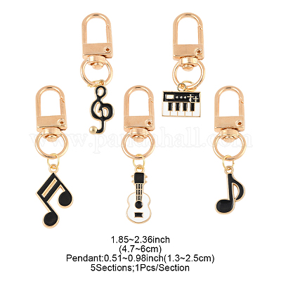 Подвесные украшения из эмали из сплава 5 шт. HJEW-FS00035-02-1