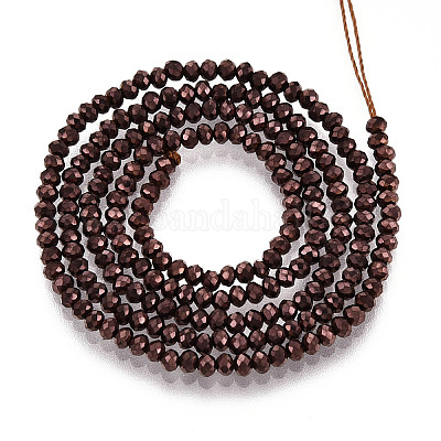 Стеклянные бусины с гальваническим покрытием  EGLA-F149-FP-08-1