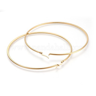 201 большие серьги-кольца из нержавеющей стали EJEW-A053-03B-G-1