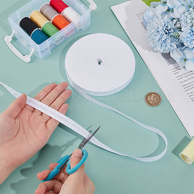 25 м хлопчатобумажной косой бейки с двойным сгибом&nbsp;OCOR-WH0070-163B-1