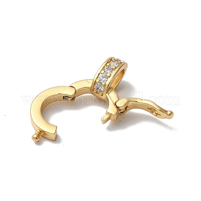 Покрытие стойки латунь микро паве прозрачный кубический цирконий твистер KK-A222-03B-G-1