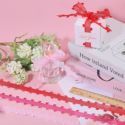 3 рулон 3-х цветного полиэстерового кружева в форме сердца ко Дню святого Валентина OCOR-FG0002-74-1