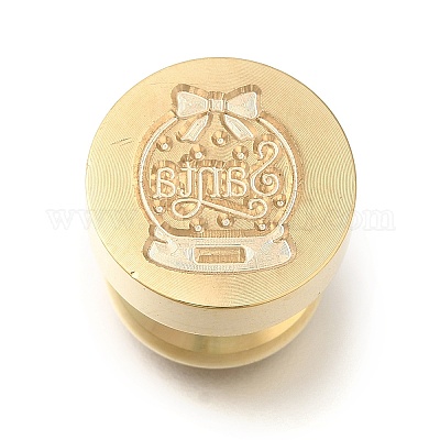 Рождественский золотой тон сургучной печати AJEW-A058-01C-1