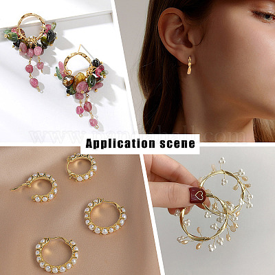 20 пара серег-колец из нержавеющей стали 201 EJEW-UN0001-93-1