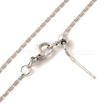 1 мм стойка покрытие латунная цепочка-столбец регулируемые слайдер ожерелья для женщин мужчин MAK-L044-53P-1