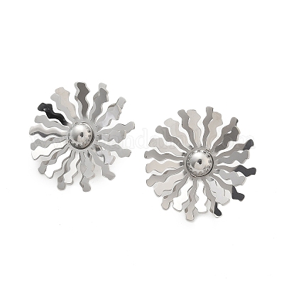 Серьги-гвоздики из нержавеющей стали 304 EJEW-Z098-21P-1