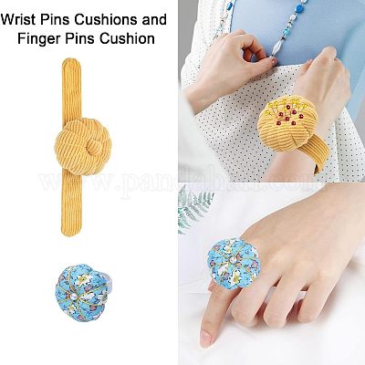 2 шт. тканевые подушечки для иголок на запястье DIY-CA0004-92-1