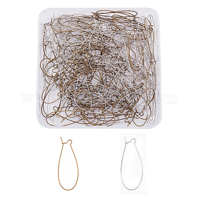 Латунные серьги-кольца серьги почек KK-FH0001-45-NR-1