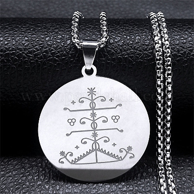 201 кулон из нержавеющей стали с гравировкой ogou feray veve NJEW-H065-02P-1