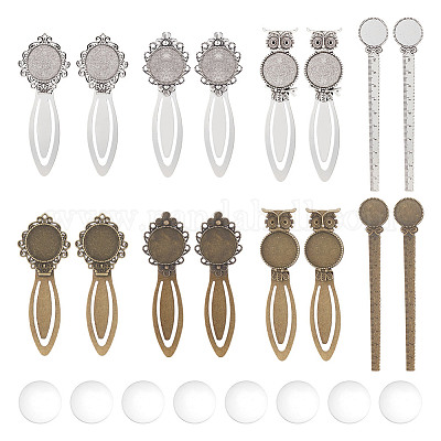 Набор для изготовления закладок из сплава с пустым куполом TIBE-HY0001-07-1