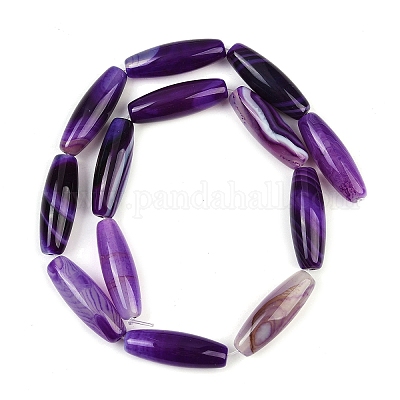 Натуральные полосатые агатовые / полосатые агатовые бусинки G-S280-10B-1