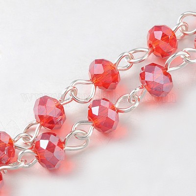 Wholesale Handmade Rondelle Glass Beads Chains for Necklaces Bracelets  Making 