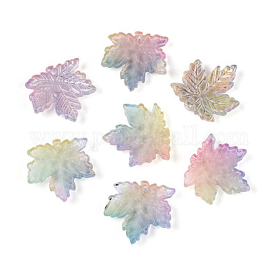 Подвески из прозрачного стекла с росписью для запекания DGLA-N014-11B-02-1