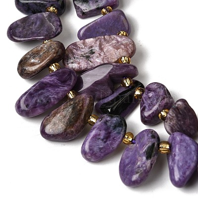 Естественно чароитовыми бисер пряди&nbsp;G-P604-A29-01-1