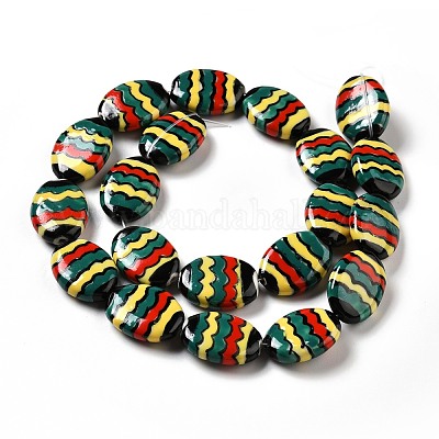 Ручной печатный шарики фарфора&nbsp;PORC-F005-01C-1