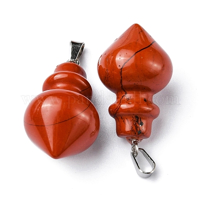 Природные красной яшмы подвески G-G998-C06-1