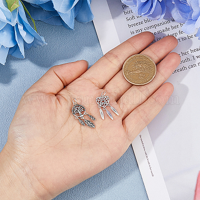 2 шт. 2 стиля 925 подвески из стерлингового серебра STER-HS0001-07-1