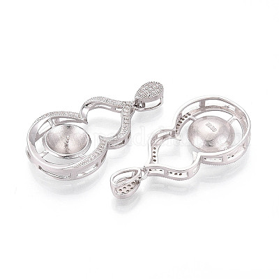 925 подвеска-гвоздик из стерлингового серебра с микропаве из кубических цирконий STER-N016-50P-1