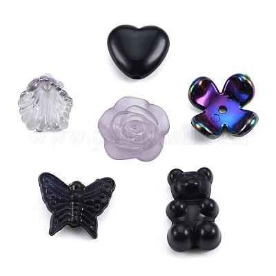 Непрозрачные и прозрачные акриловые бусины MACR-T045-01I-1