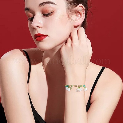 40шт. пластиковые подвески в виде ландыша JX634A-1