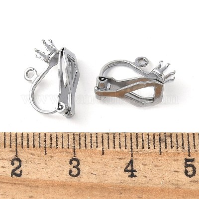 Фурнитура для сережек-клипс из нержавеющей стали 316 STAS-Z124-03P-1
